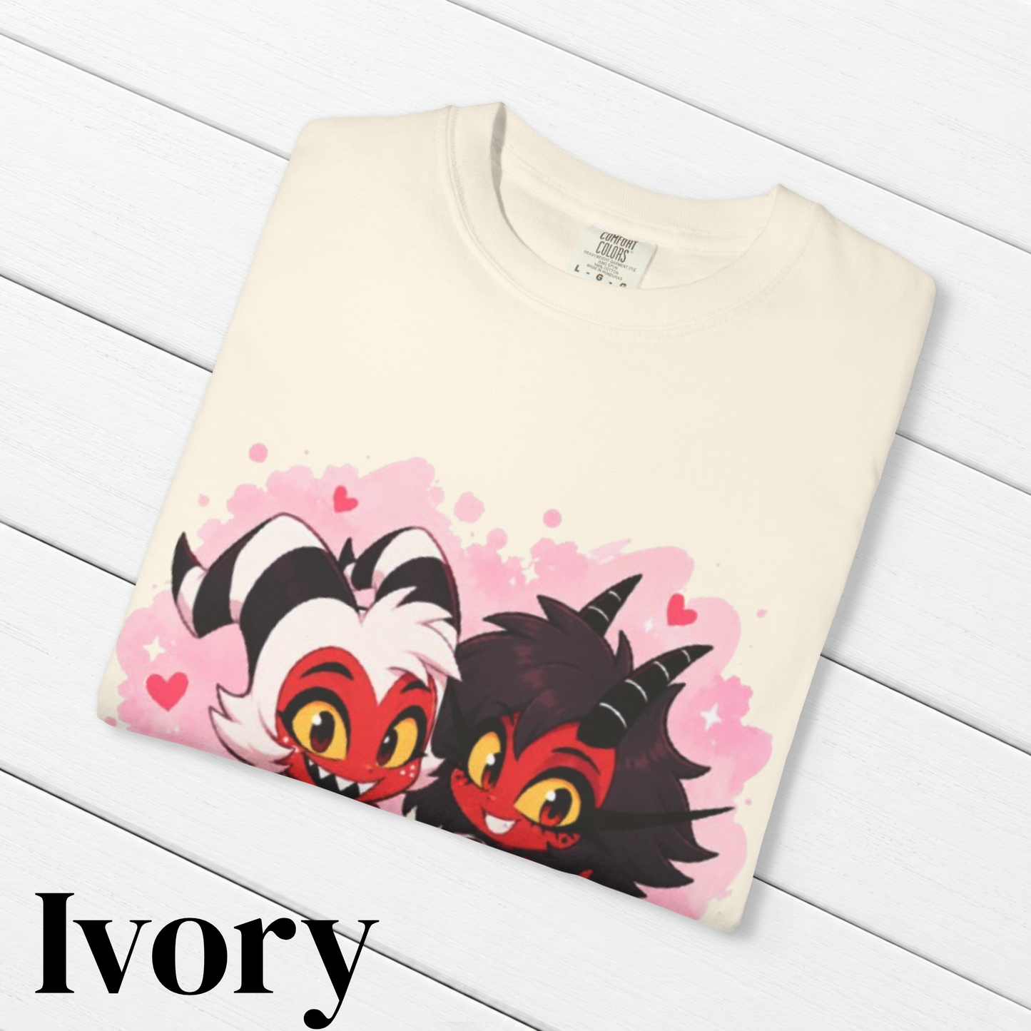 Helluva Boss Inspired Moxxie & Millie 100% Cotton Graphic T-Shirt