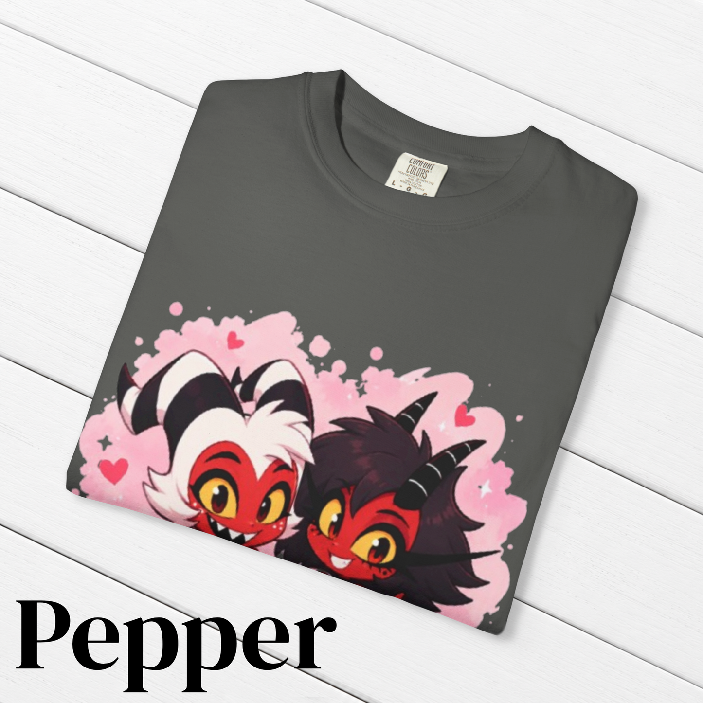 Helluva Boss Inspired Moxxie & Millie 100% Cotton Graphic T-Shirt