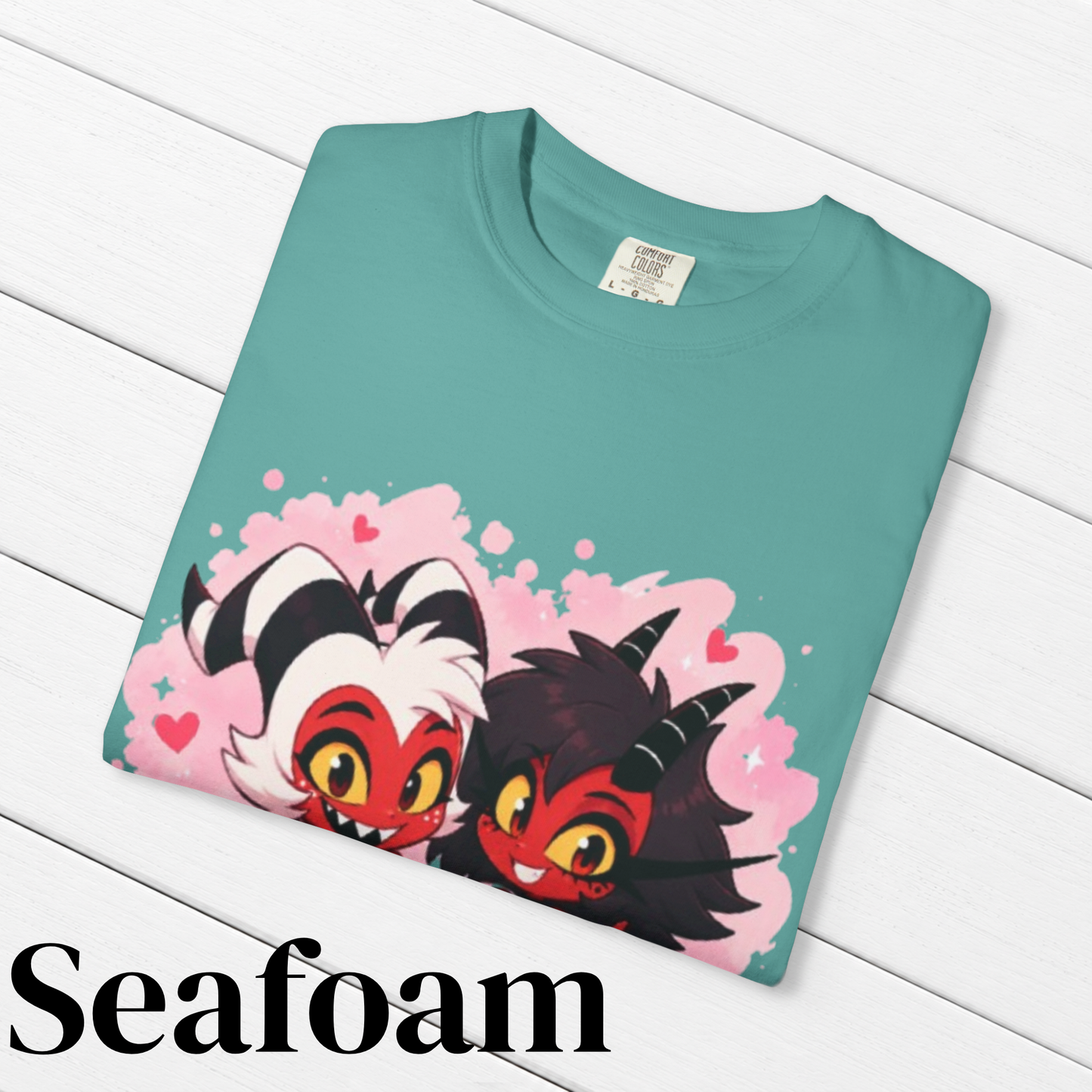 Helluva Boss Inspired Moxxie & Millie 100% Cotton Graphic T-Shirt