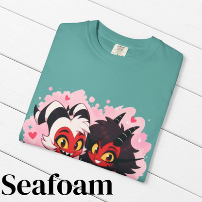 Helluva Boss Inspired Moxxie & Millie 100% Cotton Graphic T-Shirt