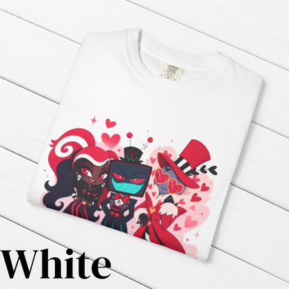 Hazbin Hotel Inspired The Vees - Velvette Valentino & Vox 100% Cotton Graphic T-Shirt