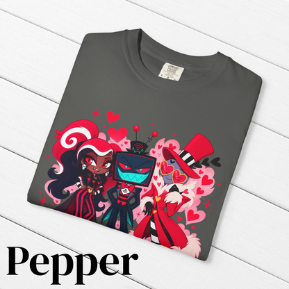 Hazbin Hotel Inspired The Vees - Velvette Valentino & Vox 100% Cotton Graphic T-Shirt