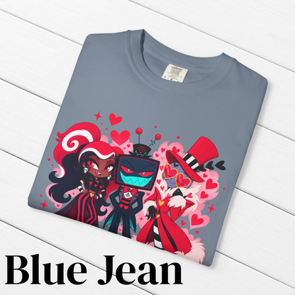 Hazbin Hotel Inspired The Vees - Velvette Valentino & Vox 100% Cotton Graphic T-Shirt