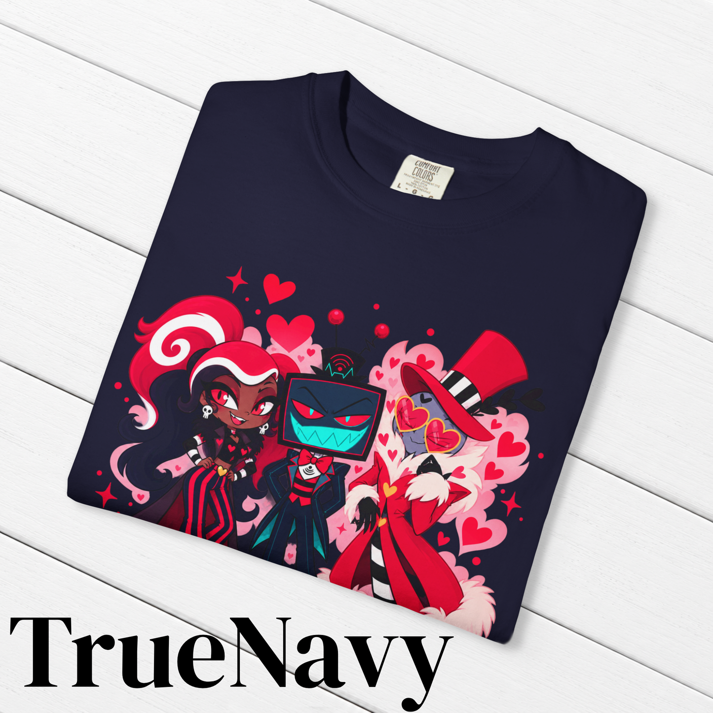 Hazbin Hotel Inspired The Vees - Velvette Valentino & Vox 100% Cotton Graphic T-Shirt