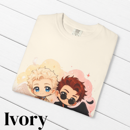 Good Omens Inspired Crowley & Aziraphale 100% Cotton Graphic T-Shirt