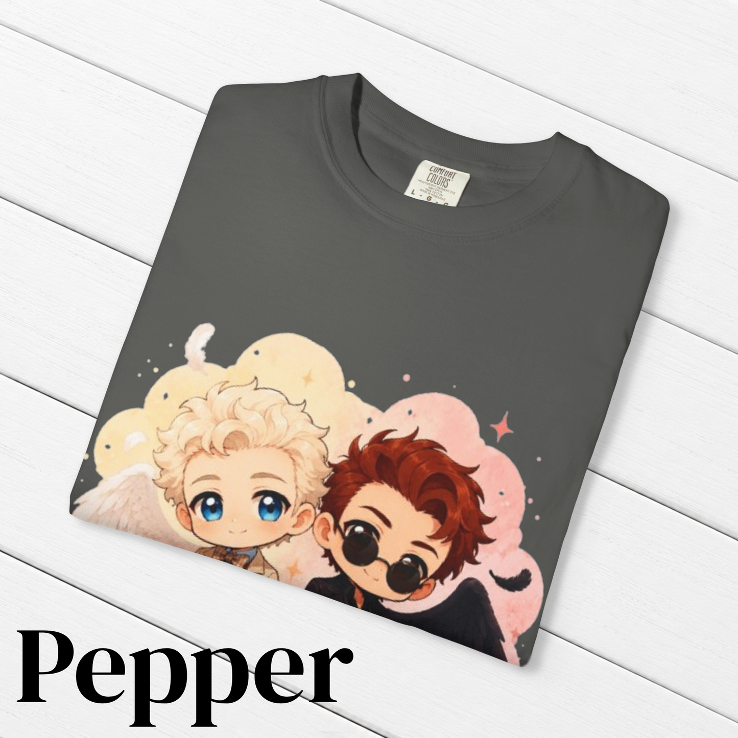 Good Omens Inspired Crowley & Aziraphale 100% Cotton Graphic T-Shirt