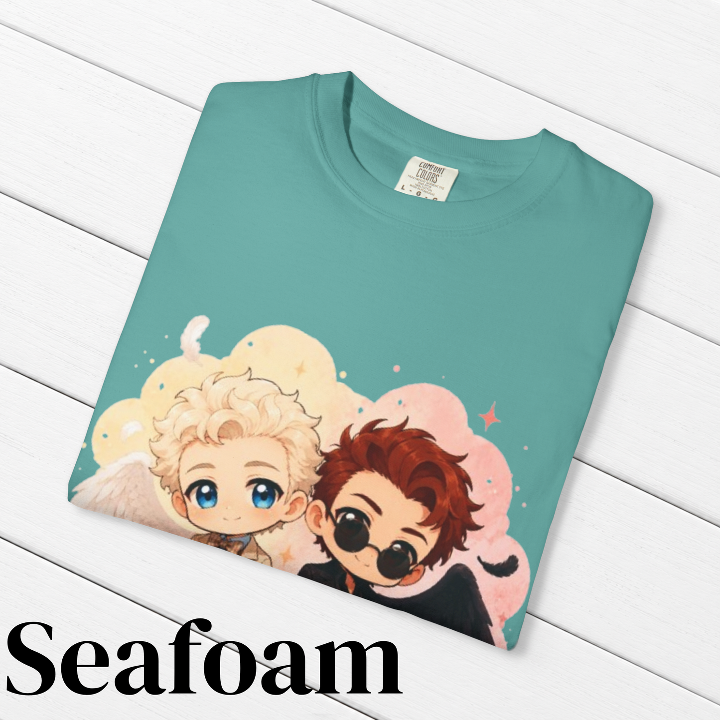 Good Omens Inspired Crowley & Aziraphale 100% Cotton Graphic T-Shirt