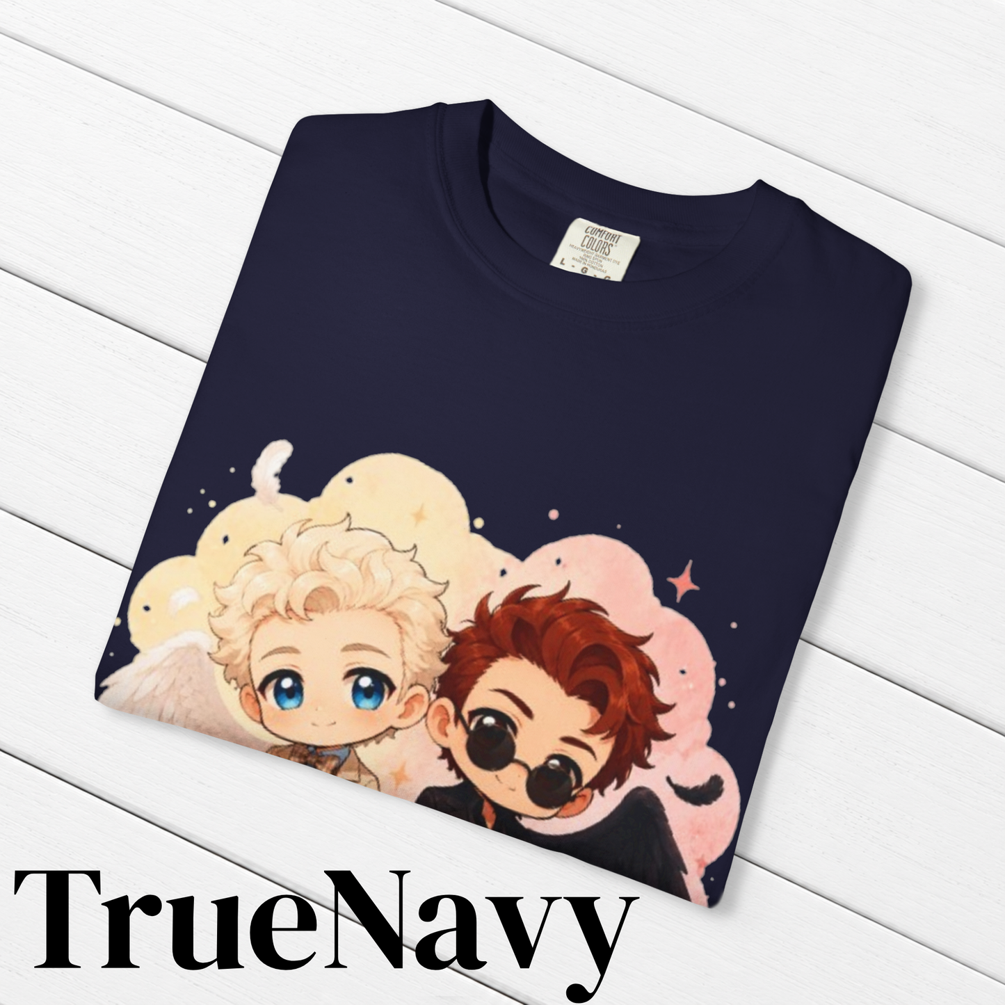 Good Omens Inspired Crowley & Aziraphale 100% Cotton Graphic T-Shirt