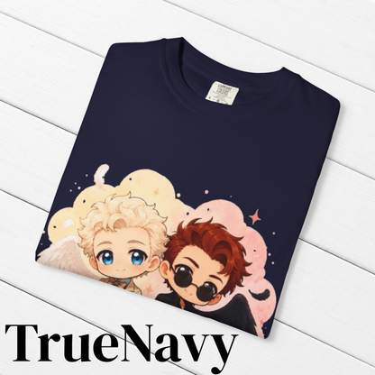 Good Omens Inspired Crowley & Aziraphale 100% Cotton Graphic T-Shirt