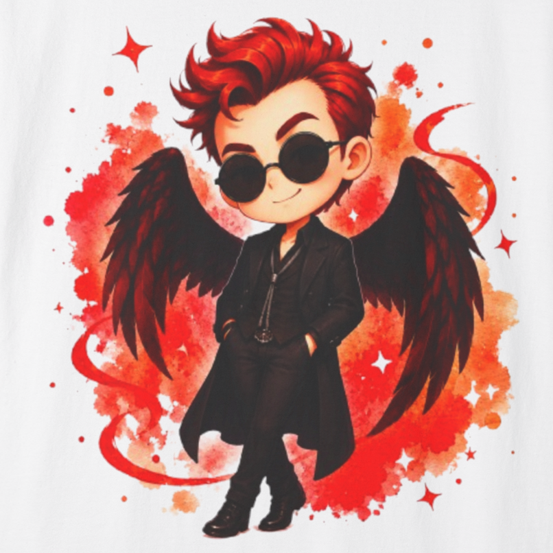 Good Omens Inspired Crowley 100% Cotton Graphic T-Shirt