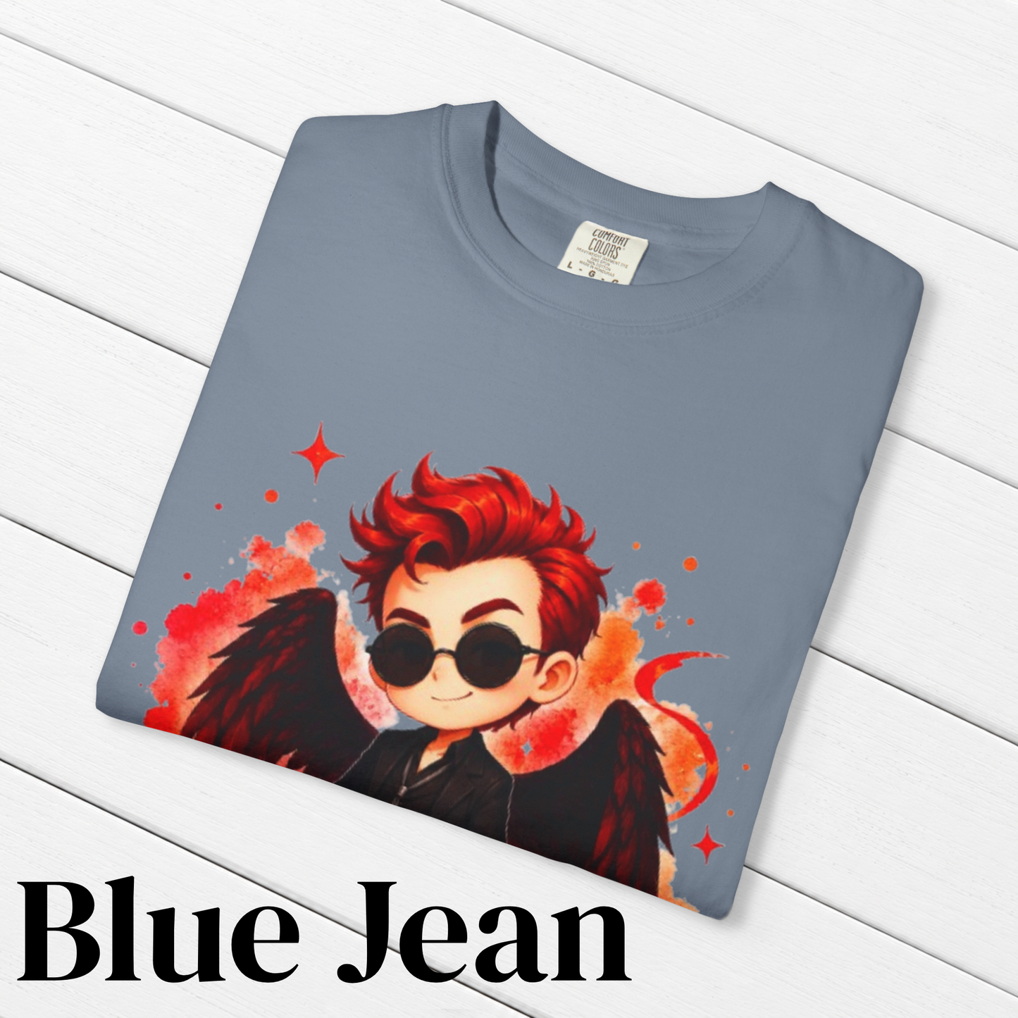 Good Omens Inspired Crowley 100% Cotton Graphic T-Shirt