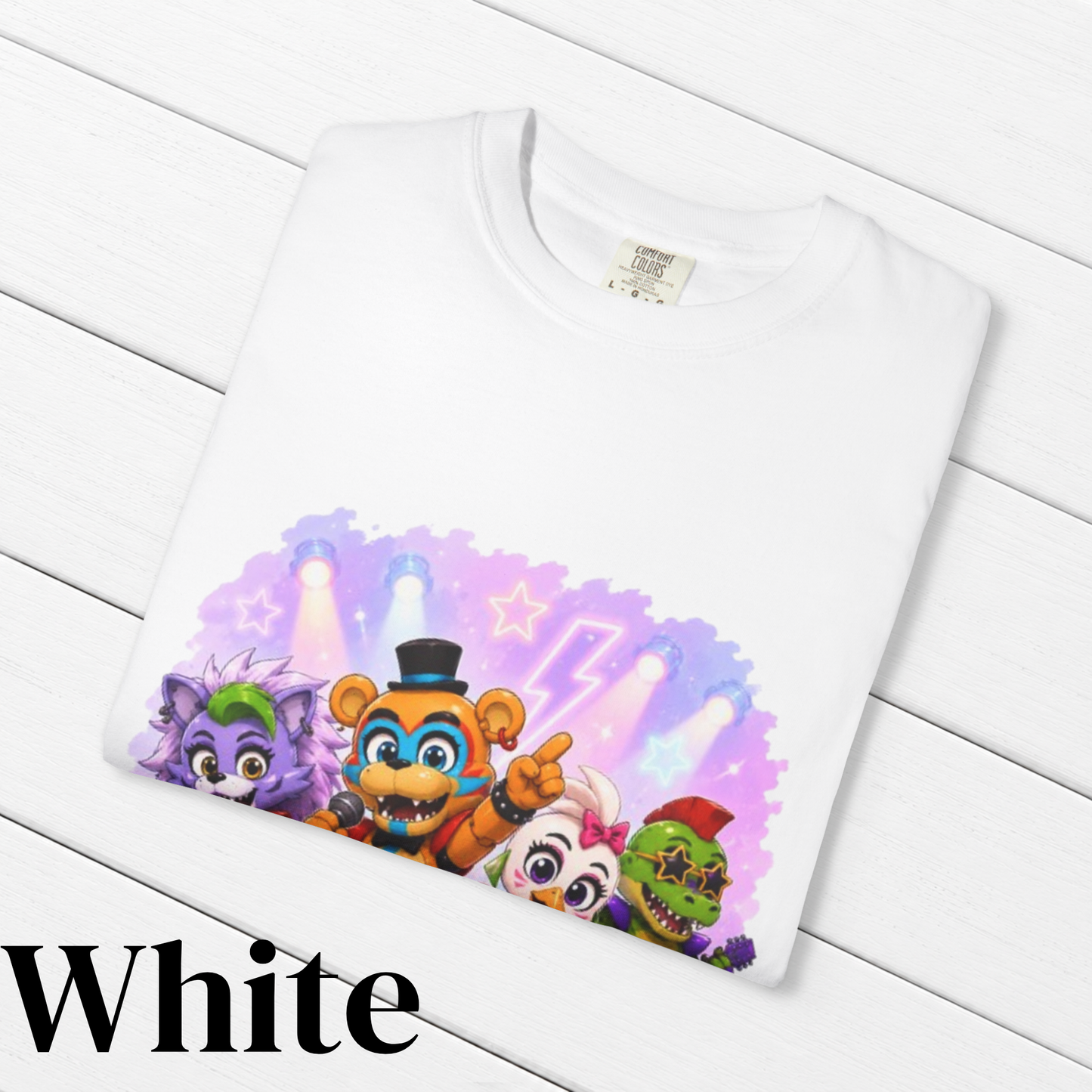 Five Night's At Freddy's: Security Breach Inspired Glamrock Band 100% Cotton Graphic T-Shirt