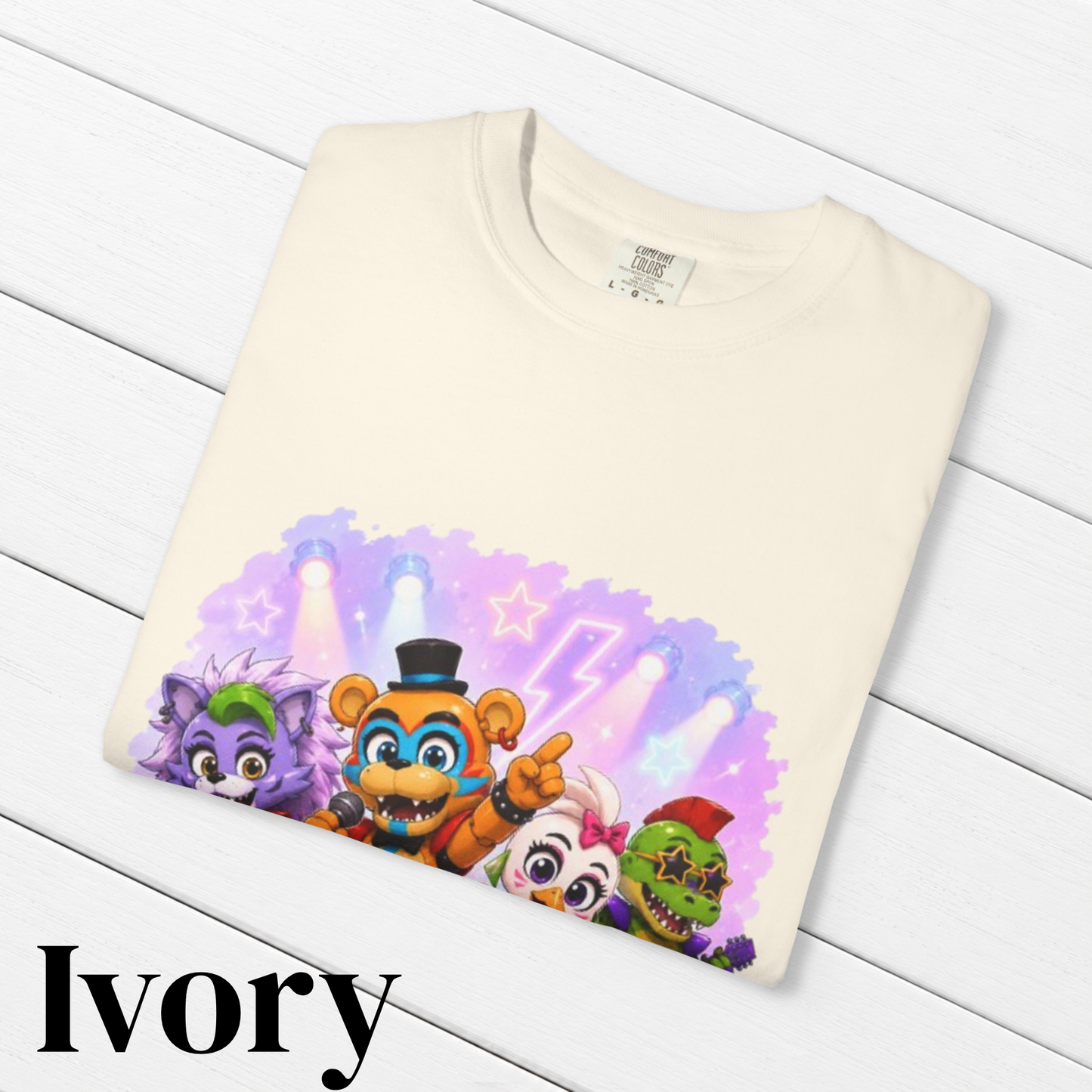 Five Night's At Freddy's: Security Breach Inspired Glamrock Band 100% Cotton Graphic T-Shirt