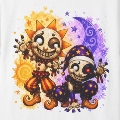 Five Nights at Freddy's Security Breach Inspired Sun & Moon Graphic T-Shirt