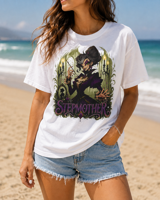 Cinderella Inspired Hellverse Stepmother 100% Cotton Graphic T-Shirt