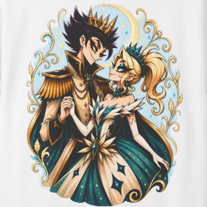 Cinderella Inspired Hellverse Prince & Cinderella 100% Cotton Graphic T-Shirt