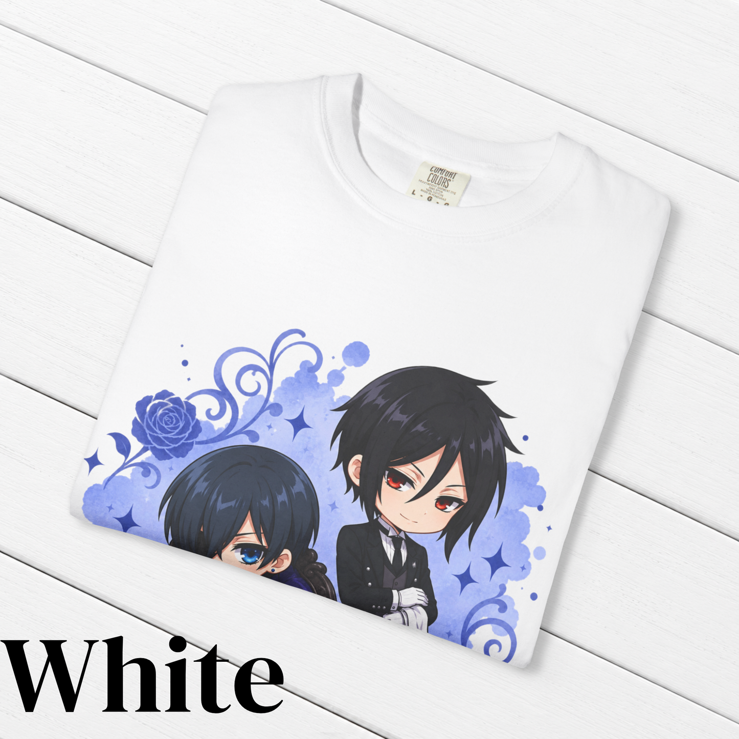 Black Butler (Kuroshitsuji) Inspired Ciel & Sebastian 100% Cotton Graphic T-Shirt