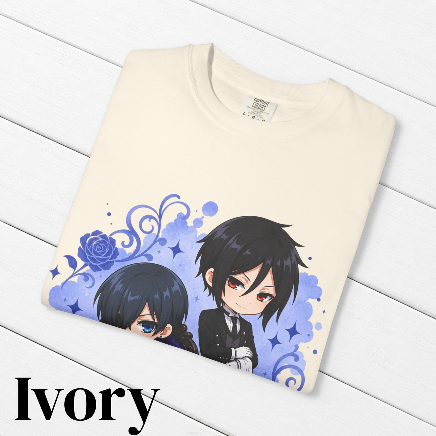 Black Butler (Kuroshitsuji) Inspired Ciel & Sebastian 100% Cotton Graphic T-Shirt