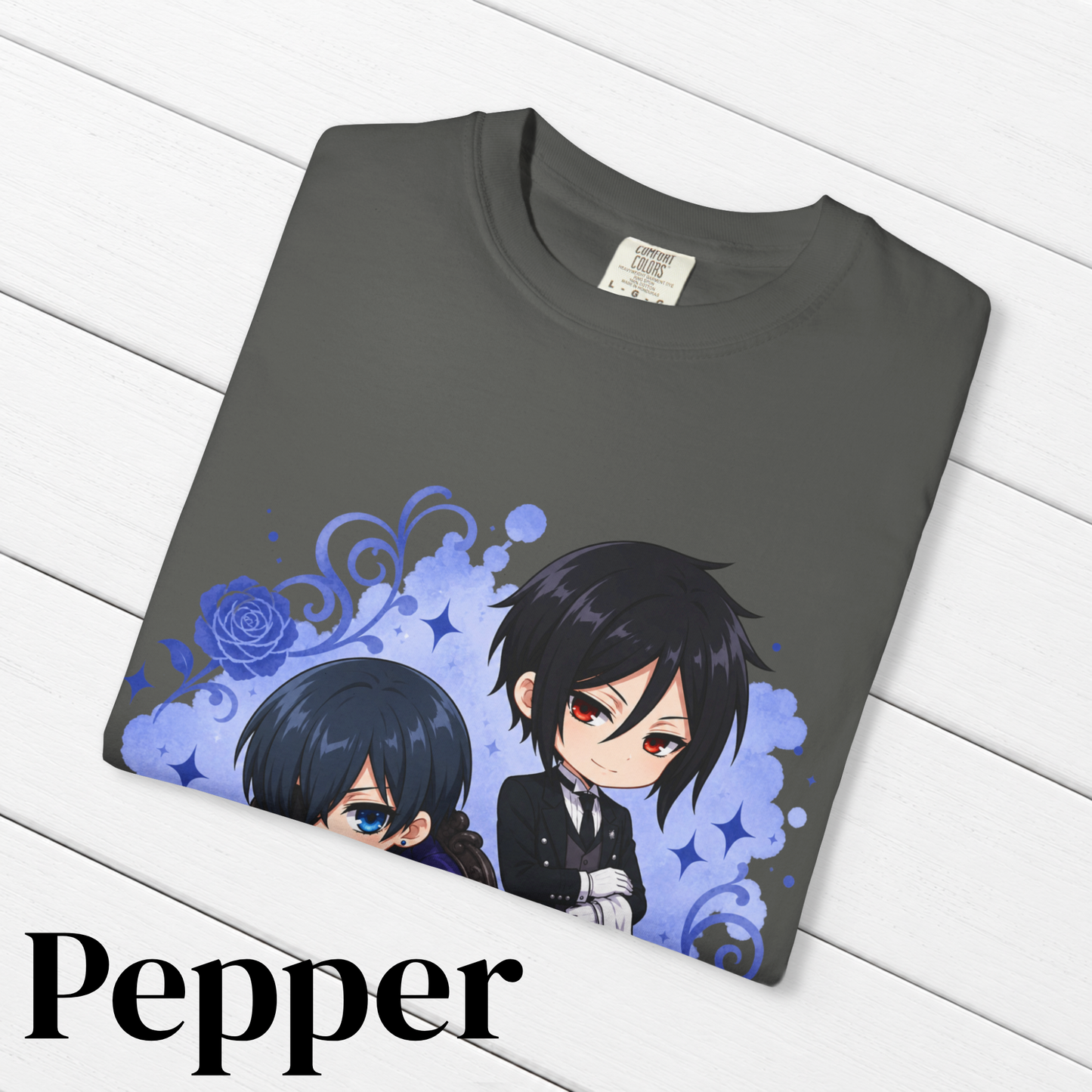 Black Butler (Kuroshitsuji) Inspired Ciel & Sebastian 100% Cotton Graphic T-Shirt