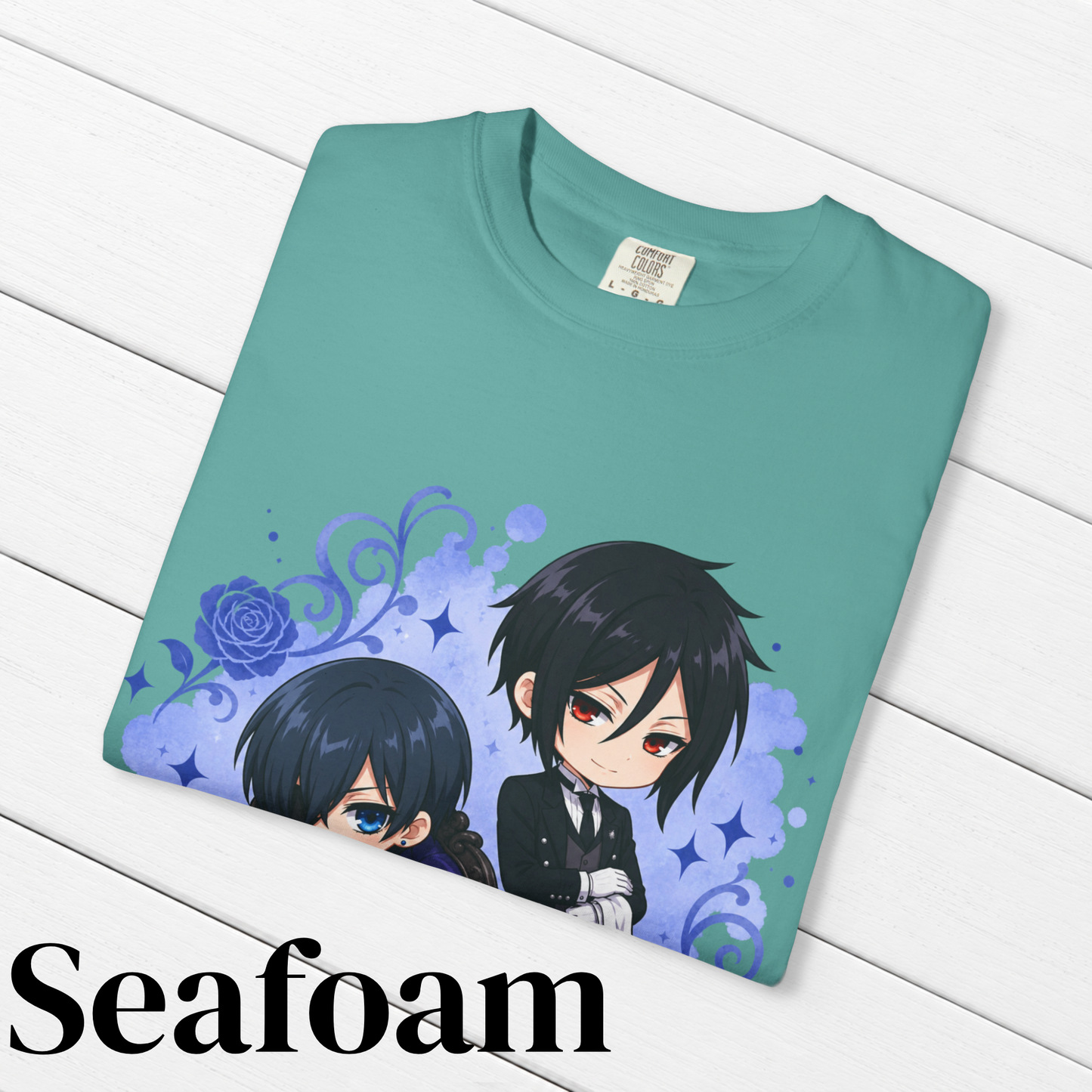 Black Butler (Kuroshitsuji) Inspired Ciel & Sebastian 100% Cotton Graphic T-Shirt