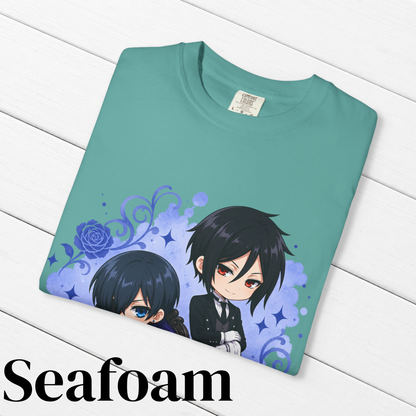 Black Butler (Kuroshitsuji) Inspired Ciel & Sebastian 100% Cotton Graphic T-Shirt