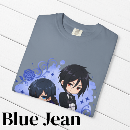 Black Butler (Kuroshitsuji) Inspired Ciel & Sebastian 100% Cotton Graphic T-Shirt