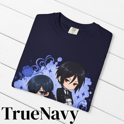 Black Butler (Kuroshitsuji) Inspired Ciel & Sebastian 100% Cotton Graphic T-Shirt