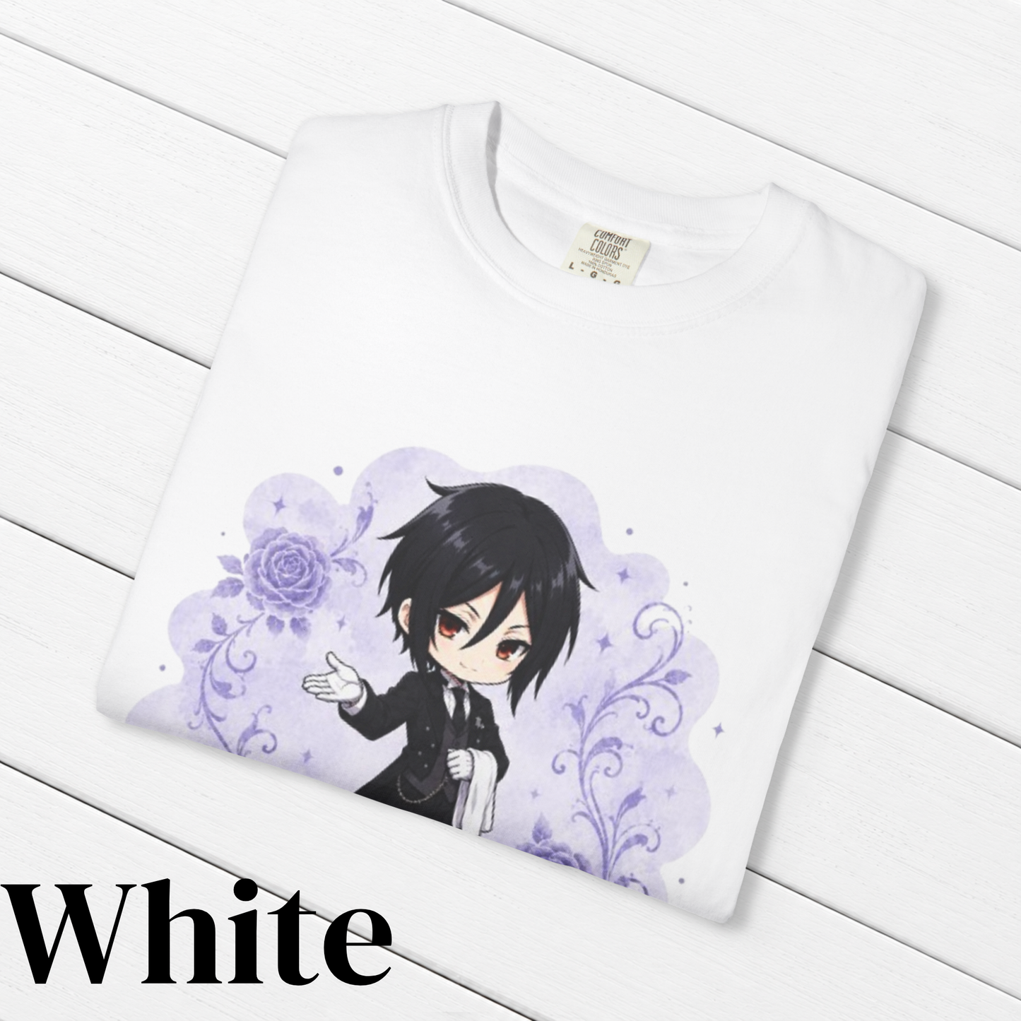 Black Butler (Kuroshitsuji) Inspired Sebastian 100% Cotton Graphic T-Shirt