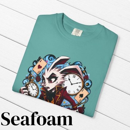 Alice in Wonderland Inspired Hellverse White Rabbit 100% Cotton Graphic T-Shirt