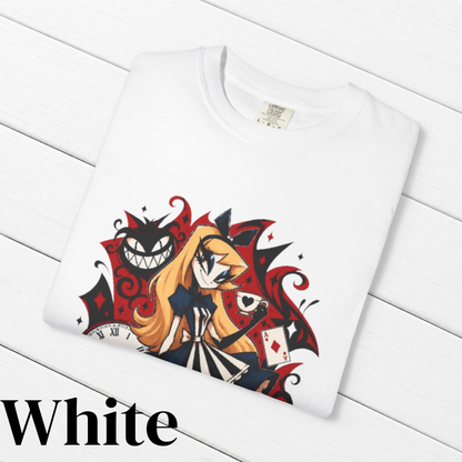 Alice in Wonderland Inspired Hellverse Alice 100% Cotton Graphic T-Shirt