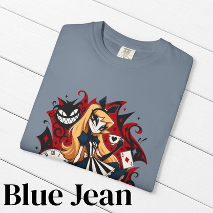 Alice in Wonderland Inspired Hellverse Alice 100% Cotton Graphic T-Shirt
