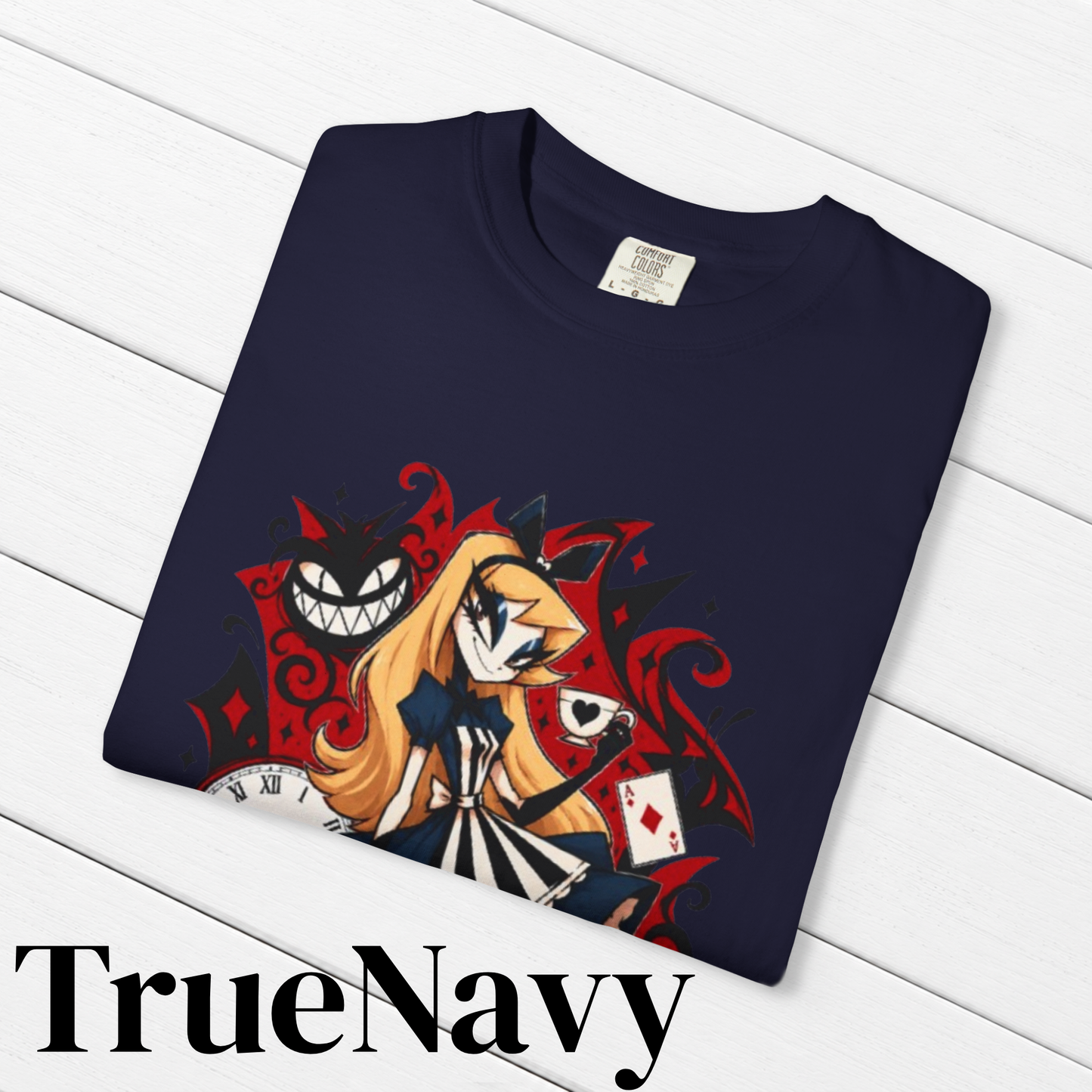 Alice in Wonderland Inspired Hellverse Alice 100% Cotton Graphic T-Shirt