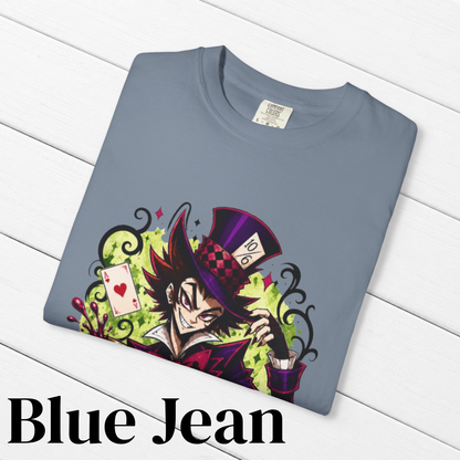 Alice in Wonderland Inspired Hellverse Hatter 100% Cotton Graphic T-Shirt