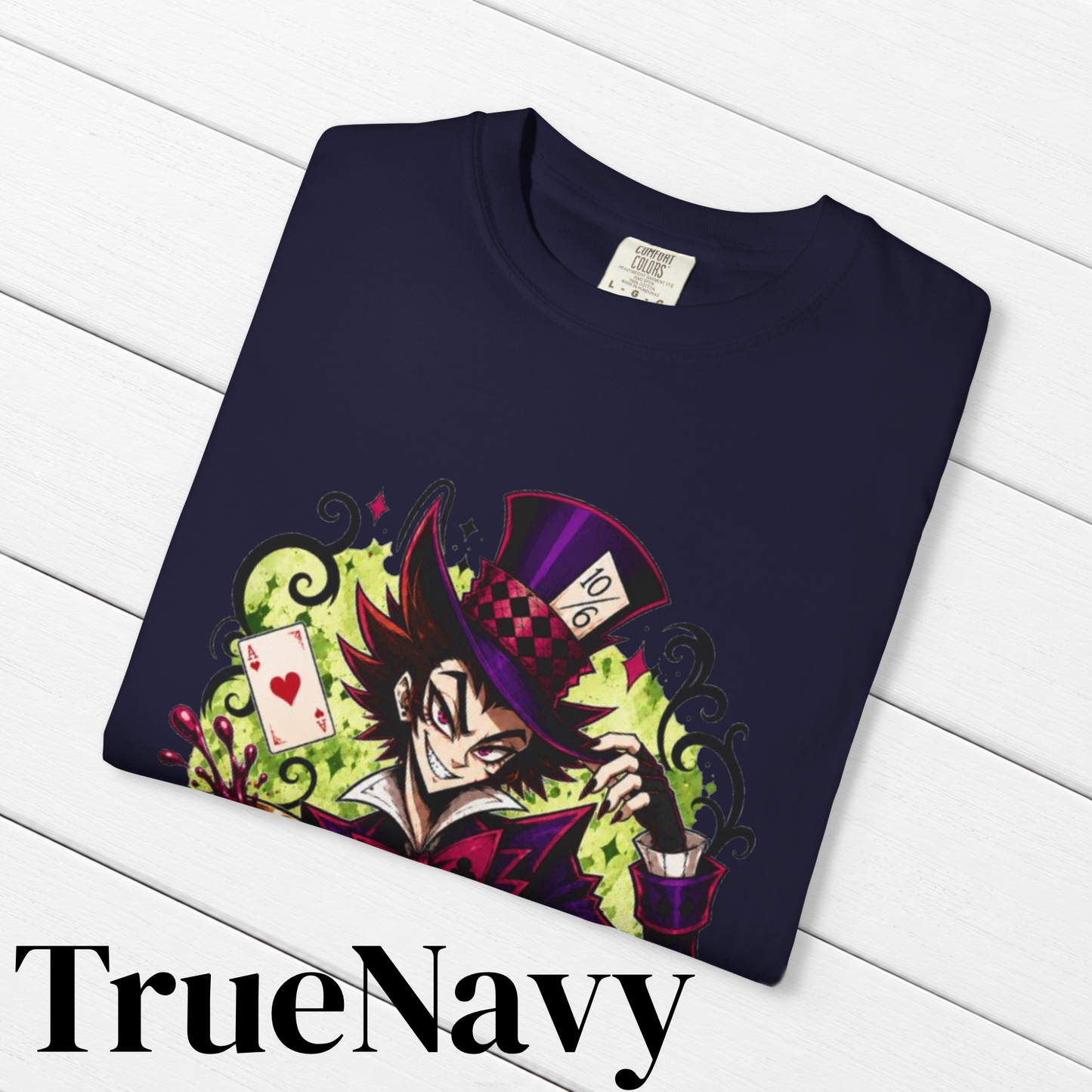 Alice in Wonderland Inspired Hellverse Hatter 100% Cotton Graphic T-Shirt