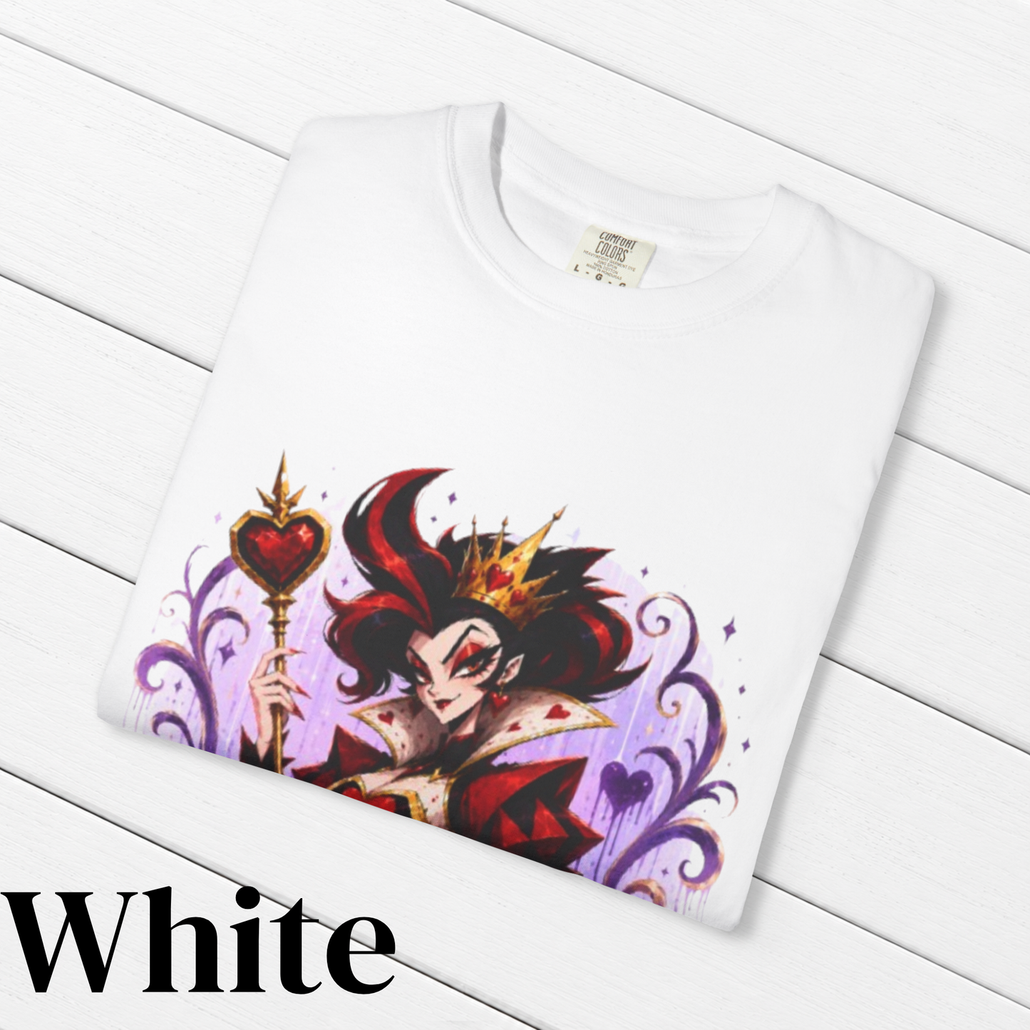 Alice in Wonderland Inspired Hellverse Queen of Hearts Graphic T-Shirt