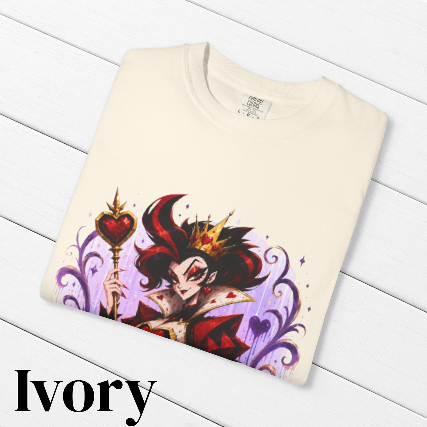 Alice in Wonderland Inspired Hellverse Queen of Hearts Graphic T-Shirt
