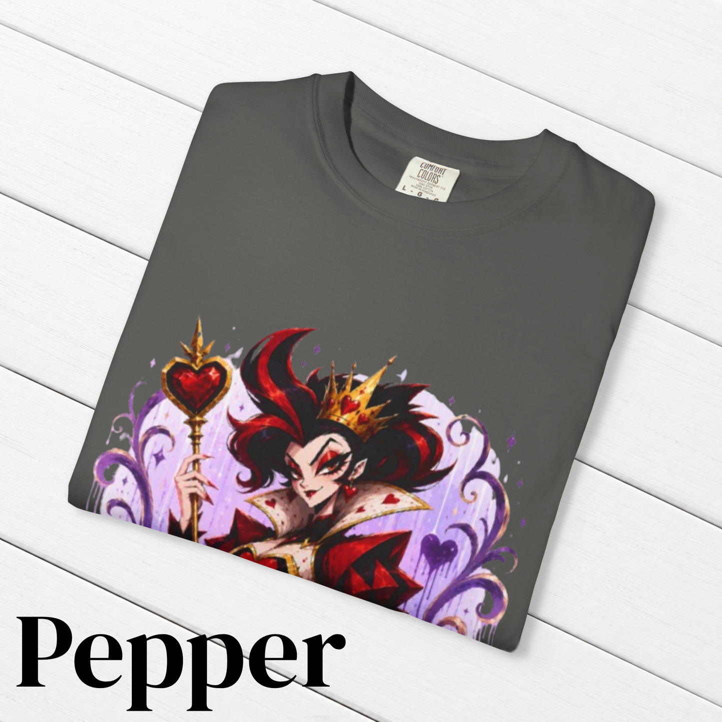 Alice in Wonderland Inspired Hellverse Queen of Hearts Graphic T-Shirt
