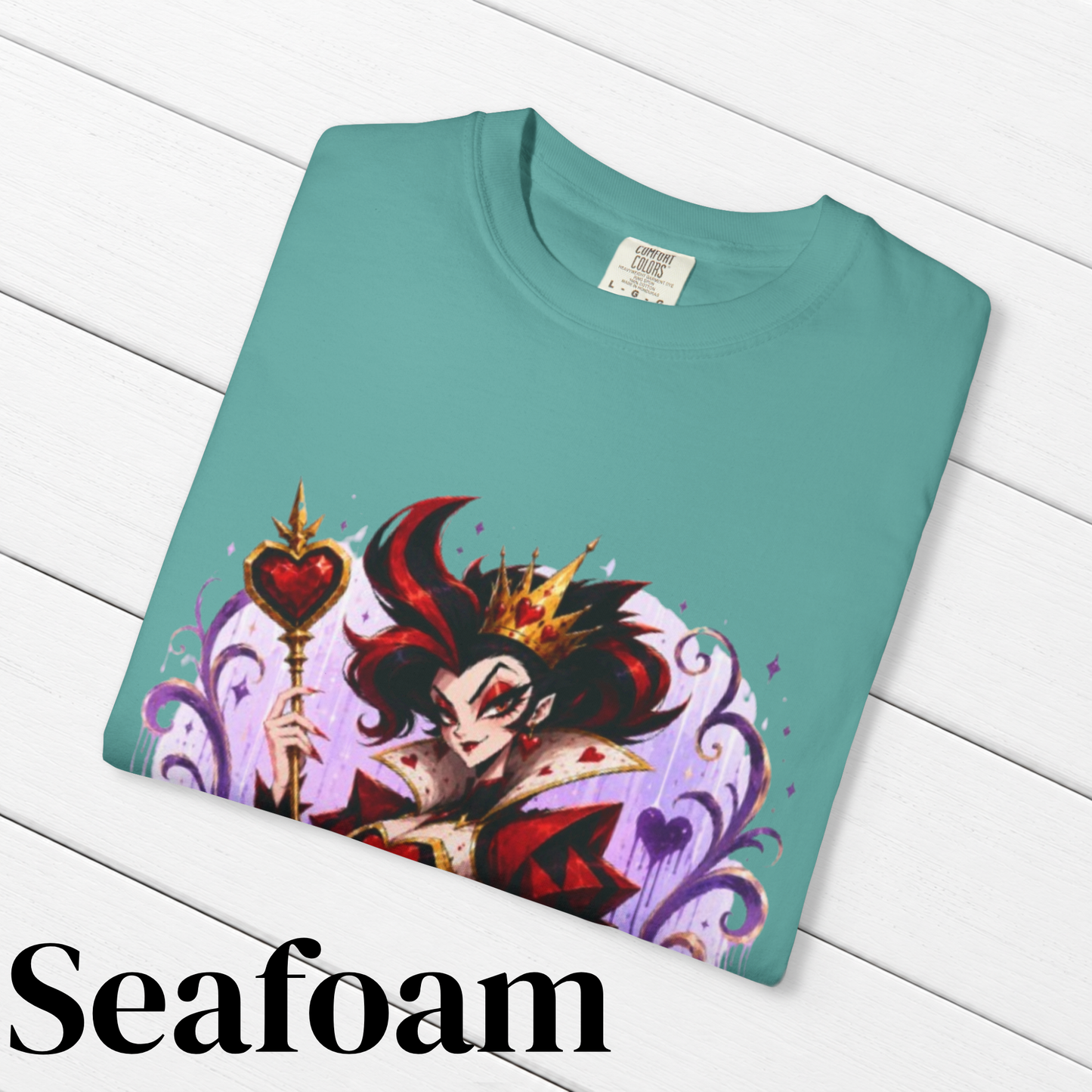 Alice in Wonderland Inspired Hellverse Queen of Hearts Graphic T-Shirt