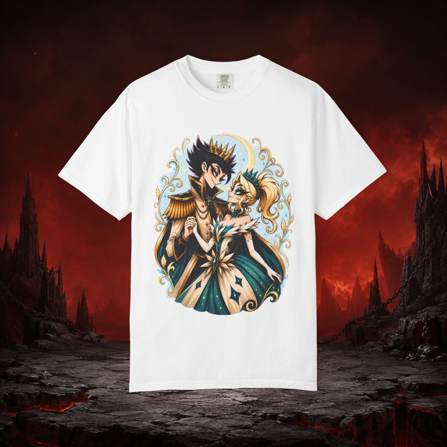Cinderella Inspired Hellverse Prince & Cinderella 100% Cotton Graphic T-Shirt