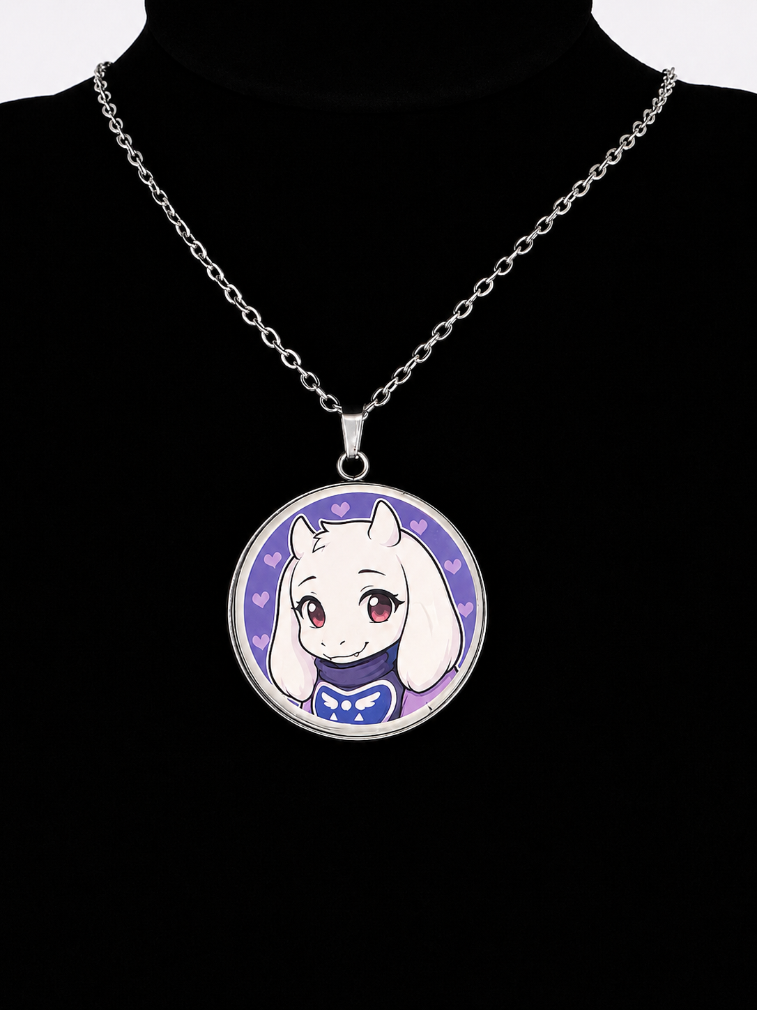Undertale Inspired Toriel 30mm Pendant Stainless Steel 20 inch Necklace