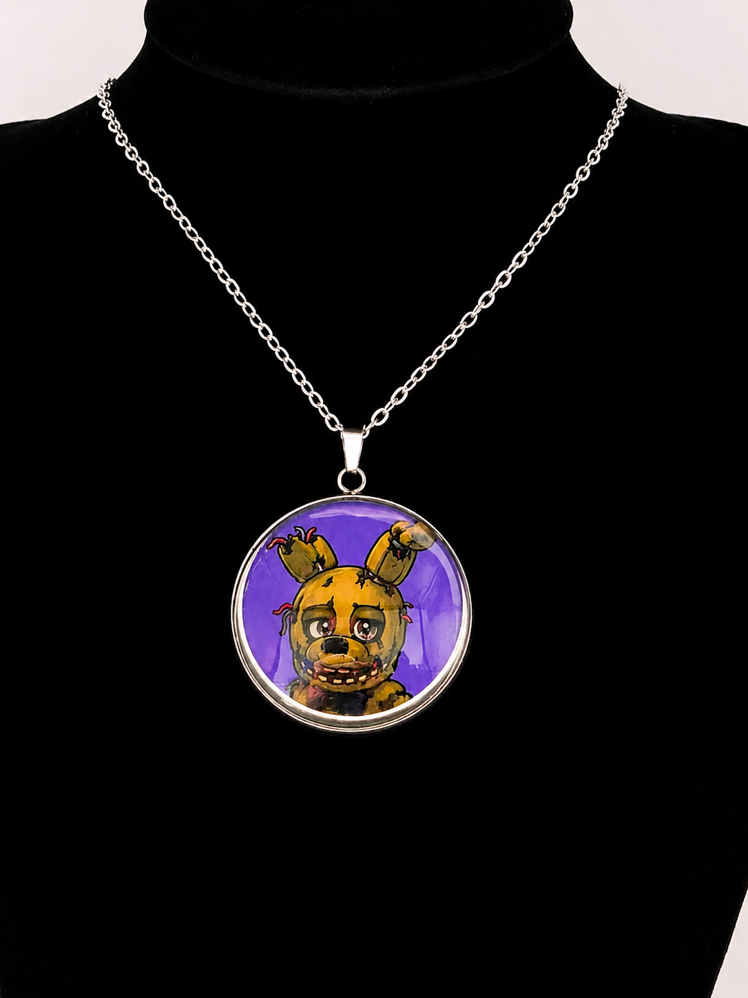 Five Nights at Freddy's Inspired Springtrap Pendant Stainless Steel Necklace