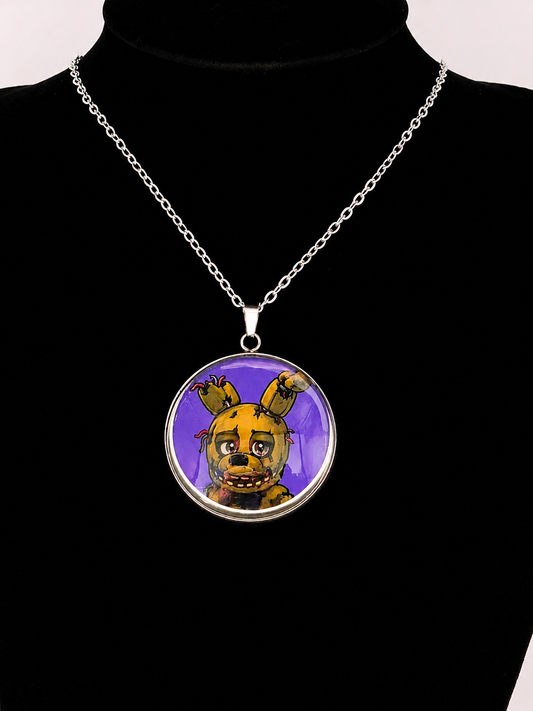 Five Nights at Freddy's Inspired Springtrap Pendant Stainless Steel Necklace