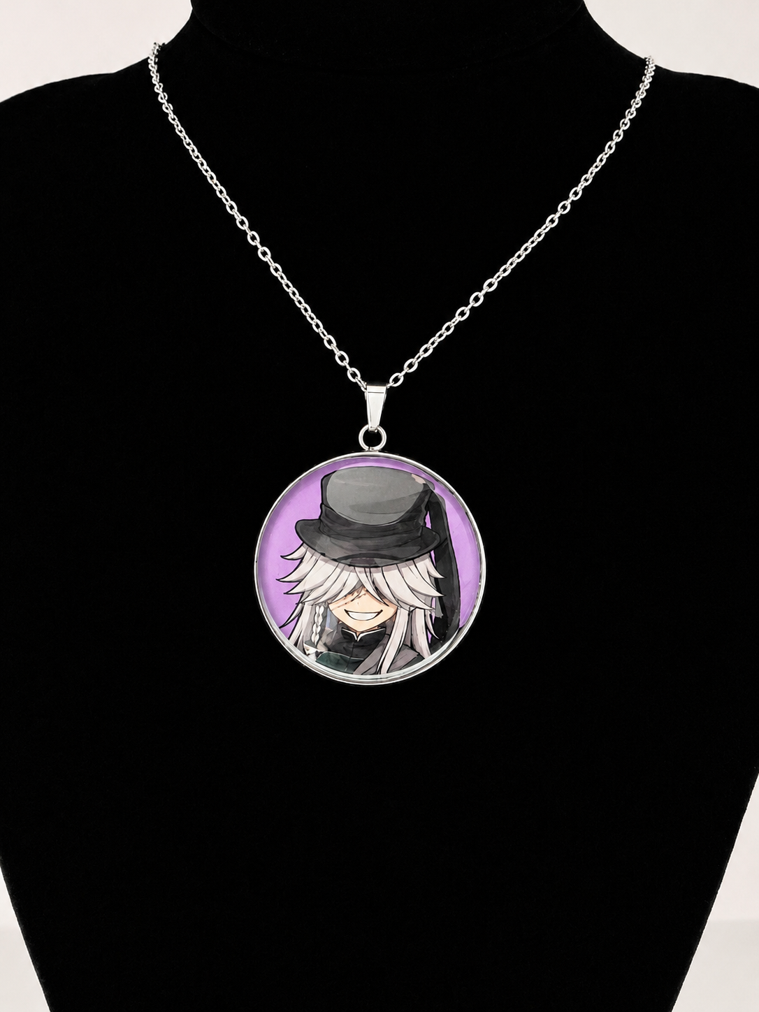 Black Butler (Kuroshitsuji) Inspired Undertaker Pendant Stainless Steel Necklace