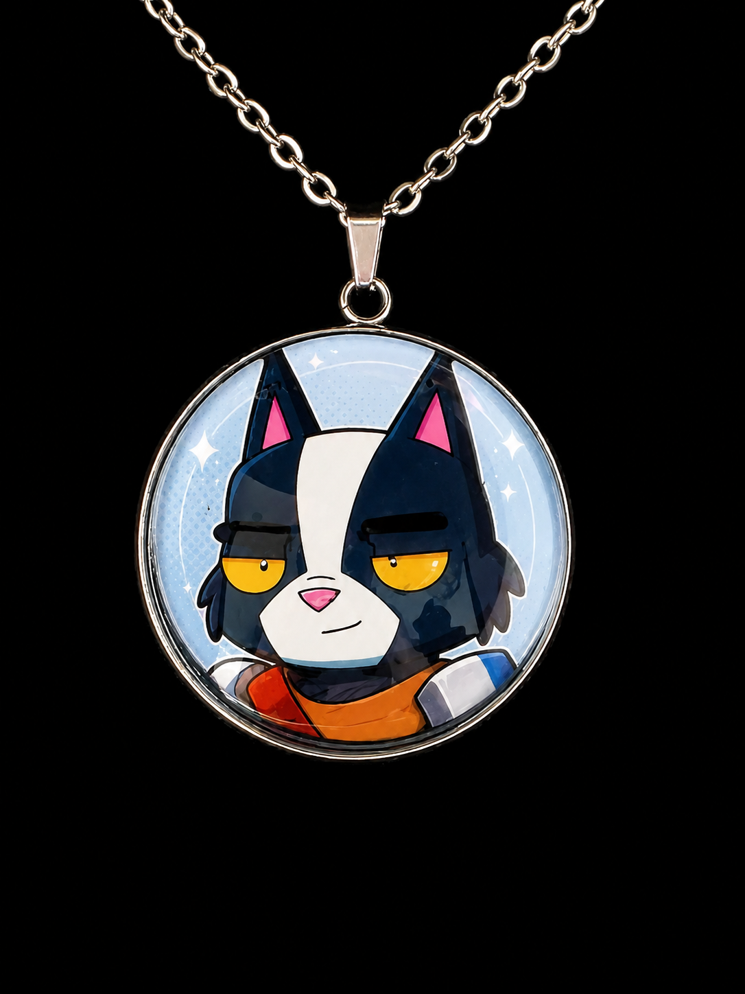 Final Space Inspired Avocato 30mm Pendant Stainless Steel 20 inch Necklace