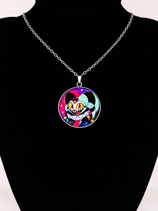 Helluva Boss Inspired Fizzarolli 30 mm Pendant Stainless Steel 20 inch Necklace