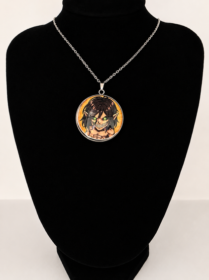 Attack on Titan Inspired Attack Titan 30 mm Pendant Stainless Steel Necklace