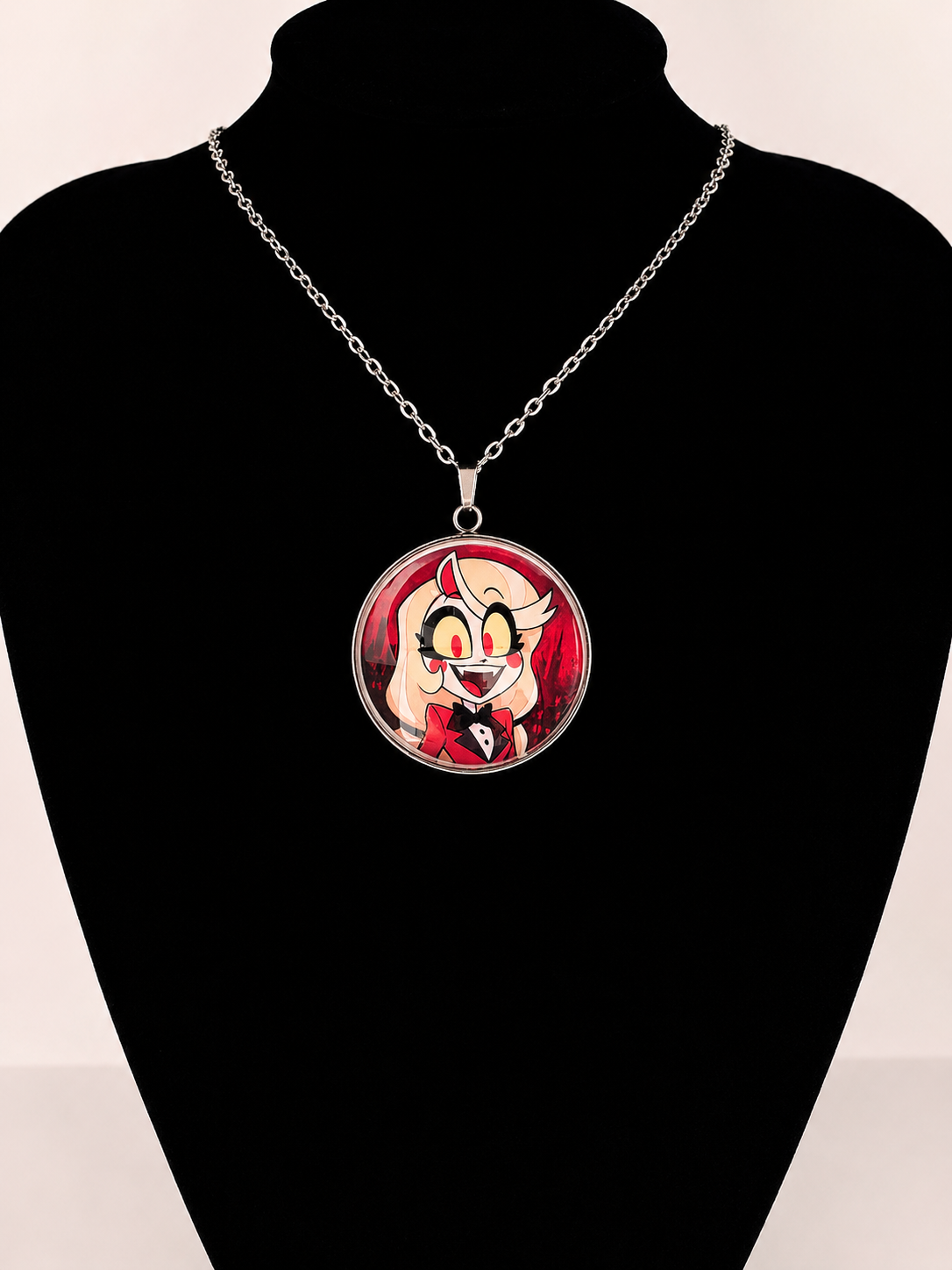 Hazbin Hotel Inspired Charlie Morningstar 30 mm Pendant Stainless Steel Necklace