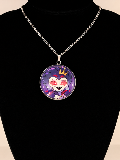 Helluva Boss Inspired Stolas 30 mm Pendant Stainless Steel 20 inch Necklace