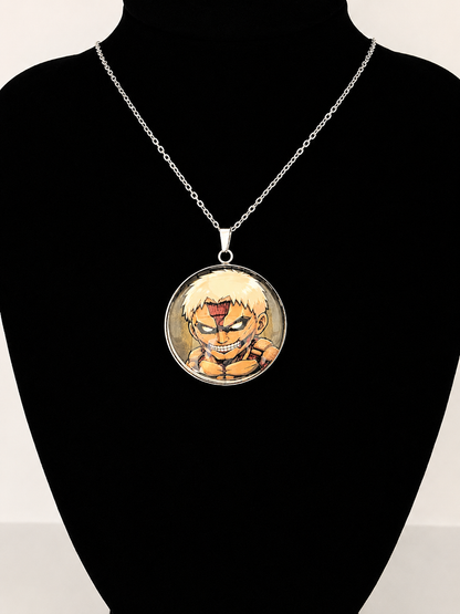 Attack on Titan Inspired Armored Titan 30 mm Pendant Stainless Steel Necklace