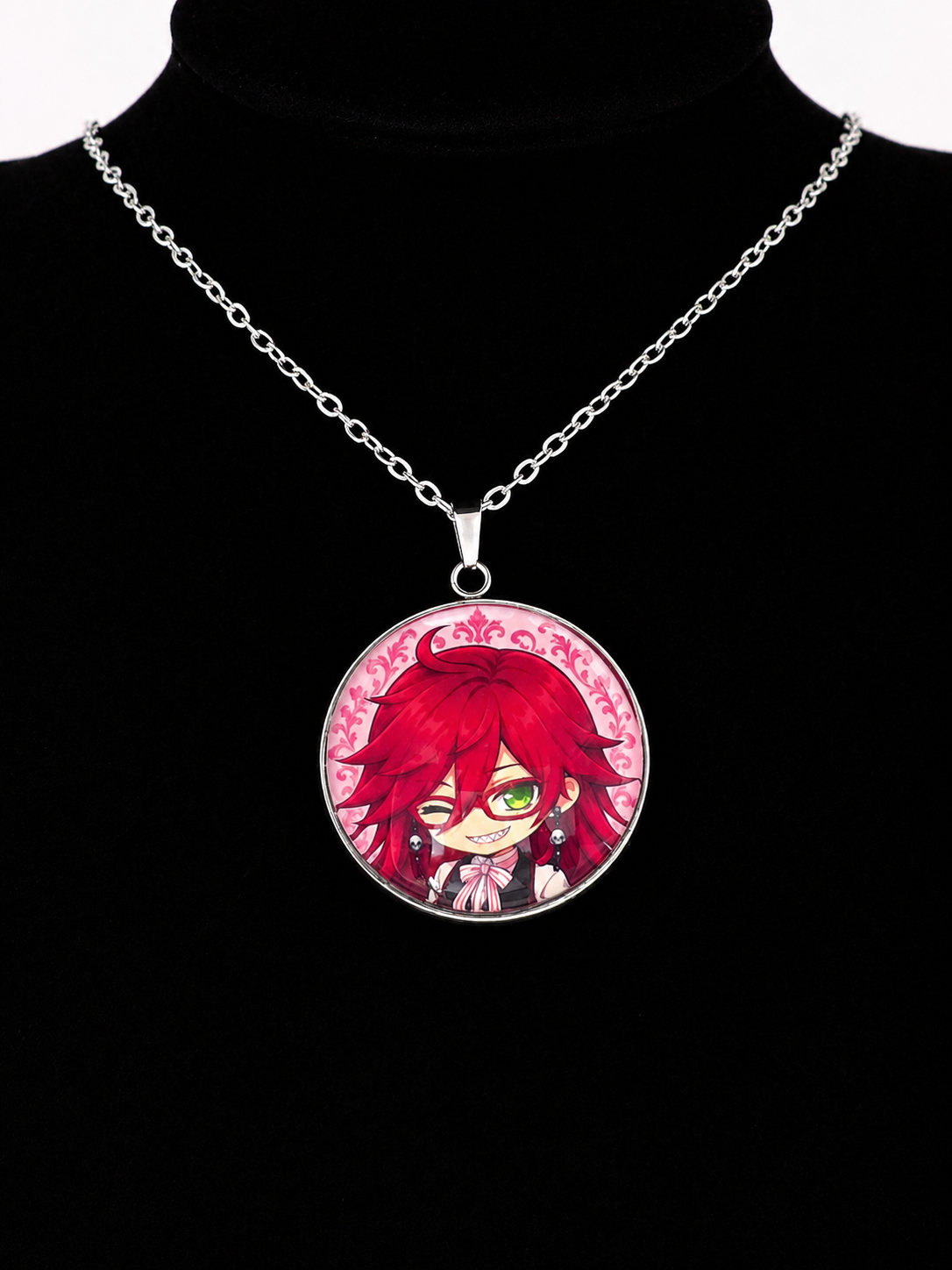 Black Butler (Kuroshitsuji) Inspired Grell Sutcliff 30 mm Pendant Necklace